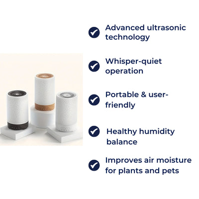 AeroGlow | Ultrasonic Air Humidifier – Essential Oil Diffuser with LED Night Light – Quiet Cool Mist – Bedroom & Home Relaxation