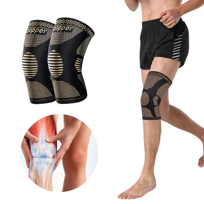 CopperFlex Knee Compression Sleeve | for Pain Relief - Support - Mobility - perfect for Athletes, Arthritis, Seniors, and Injury Recovery