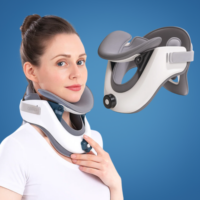 AlignRelief | Cervical Traction Collar – Instant Neck Pain Relief – Adjustable Inflatable Cushion – Improves Posture – Home & Office Use