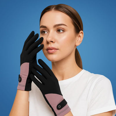 SunGlide | Women's Sun-Protection Gloves – UPF 50+ UV Defence – Prevent Dark Spots - Breathable Mesh – Driving & Outdoor Use