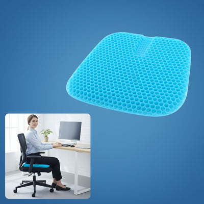 SitEase | Gel Seat Cushion – Pressure Relief & Cooling Honeycomb Gel – Posture Support – Office Car Chair Comfort for Long Sitting