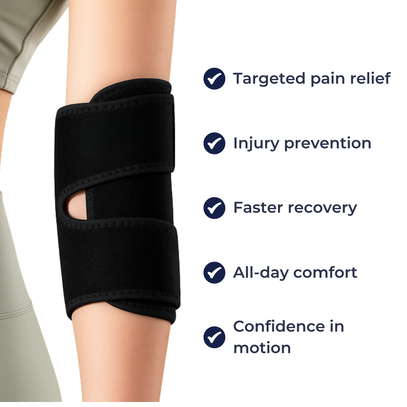 ElboFlex | Elbow Support Wrap – Adjustable Compression – Breathable Neoprene Strap – For Tennis Elbow & Daily Activities