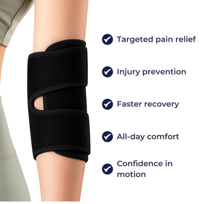 ElboFlex | Elbow Support Wrap – Adjustable Compression – Breathable Neoprene Strap – For Tennis Elbow & Daily Activities