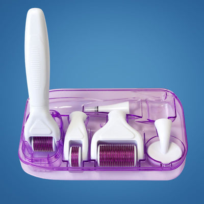 DermaGlow Microneedling Derma Roller Kit – Anti-Ageing – Titanium Needles – Home Skincare for Women