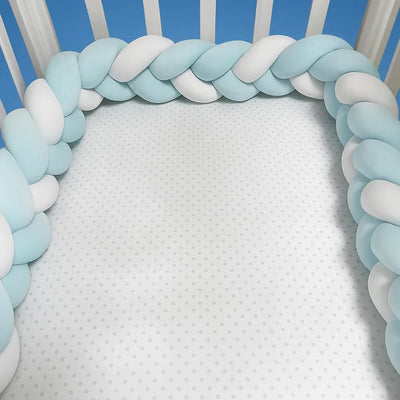 SnugNest | Braided Cot Bumper – Breathable Cotton – Soft Cushioning – Newborn Nursery Safety