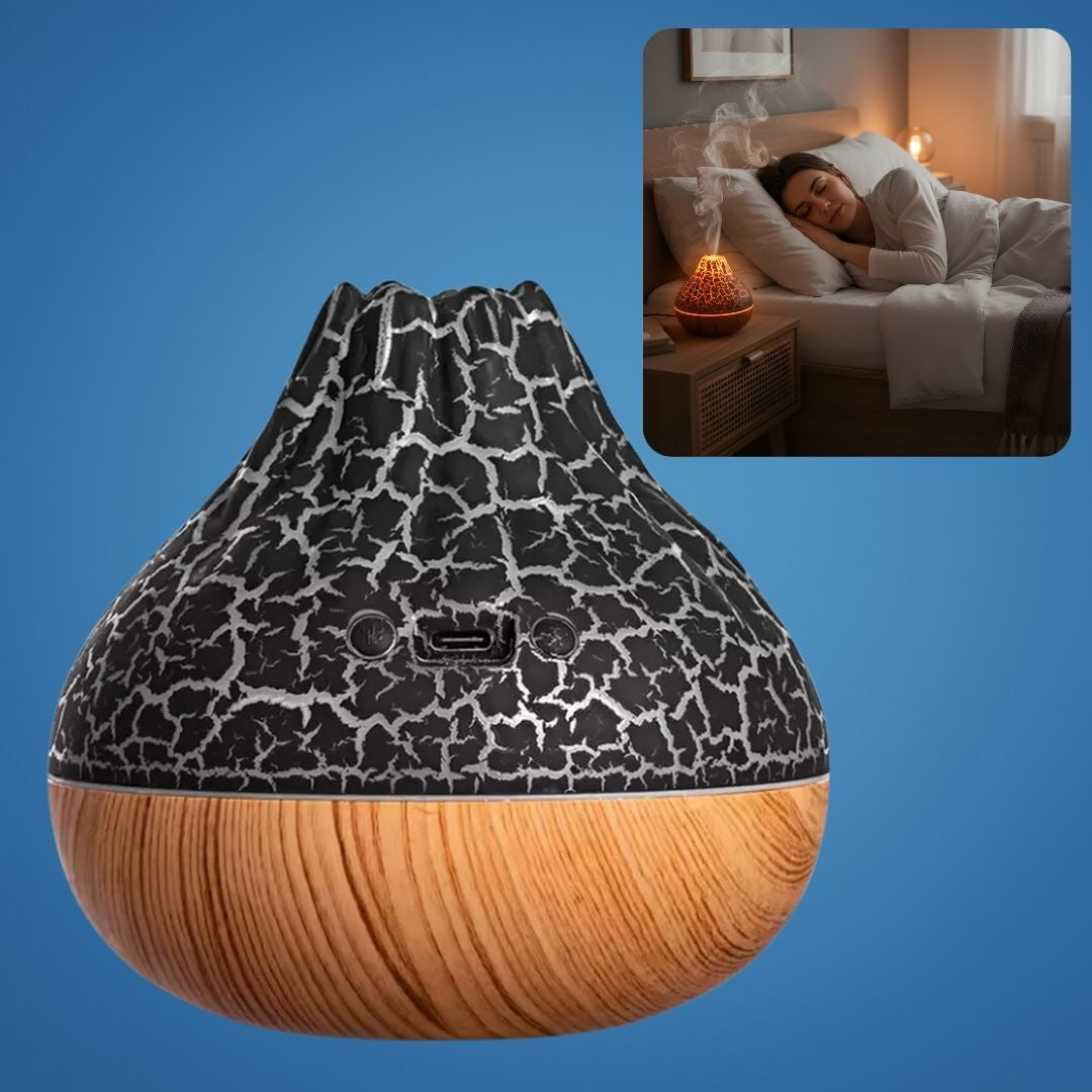 CalmMist | Humidifier and Essential Oil Diffuser – Quiet Ultra-Fine Mist – 300 ml Water Tank – Relieves Dry Skin – Enhances Sleep Quality