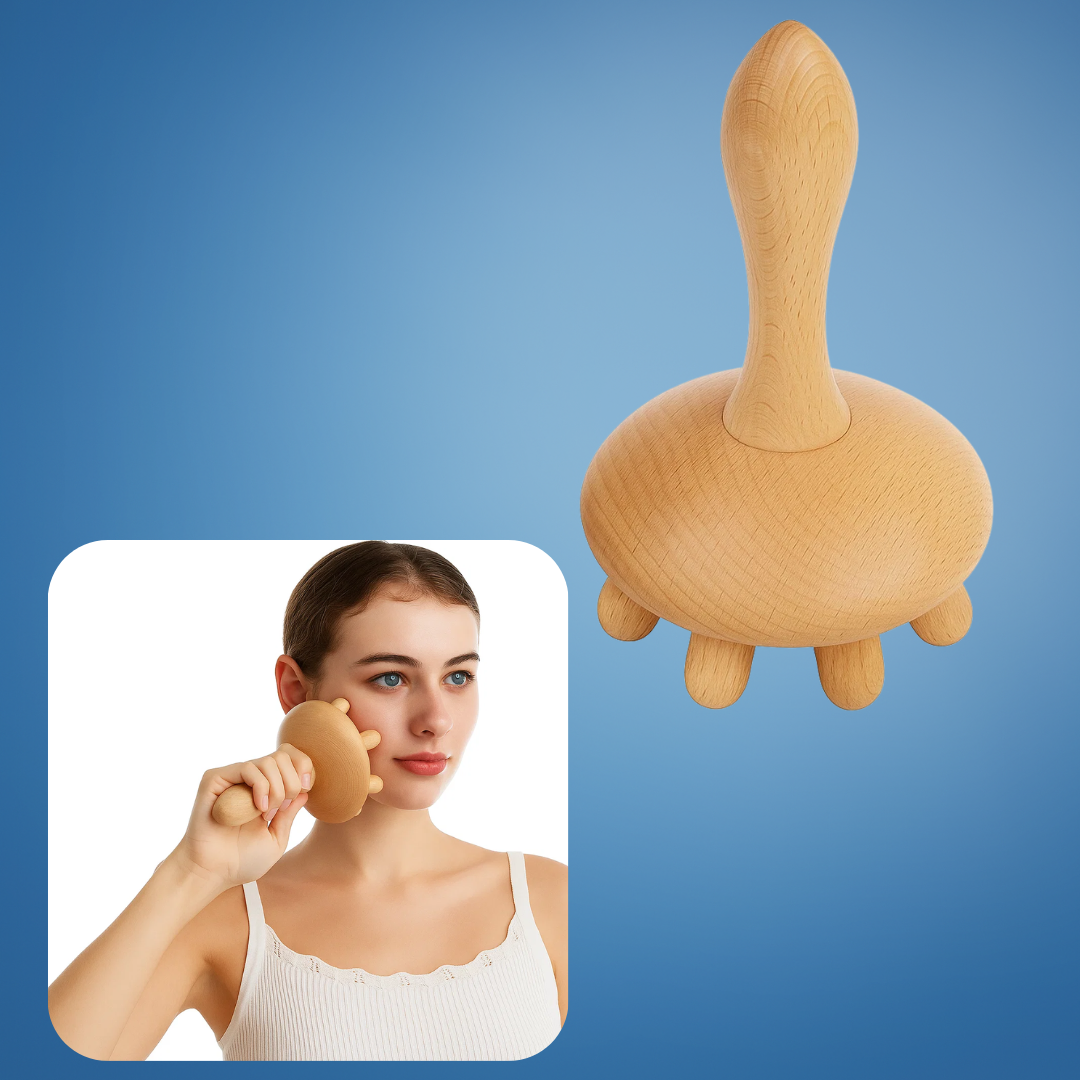 RelaxWood | Mushroom Massage Tool – Knot-Relief Booster – Durable Beech Wood – Improves Circulation – Gentle Cellulite Care – Home Relaxation