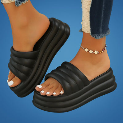 CloudEase | Platform Slider Sandals – Cushioned Sole – Lightweight Design – Women's Summer Comfort