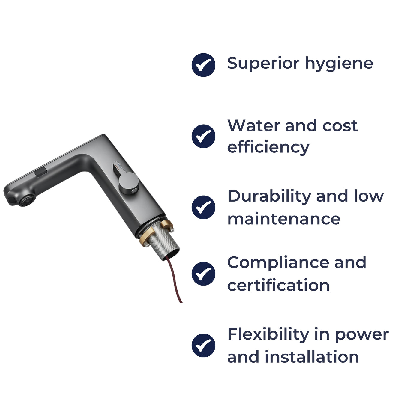 AquaSense | Infrared Sensor Faucet – LED Temperature Display – Automatic Shut-Off – Ideal for Kitchen & Bathroom Safety
