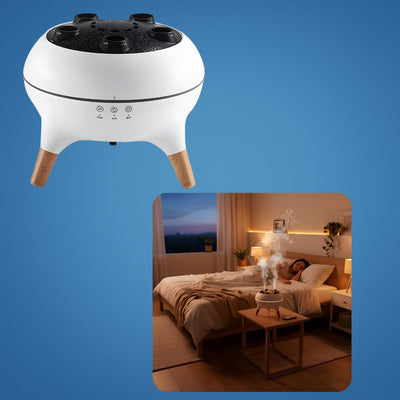 AirSoothe | Humidifier – Quiet LED Jellyfish Effect – Remote Control – Relieves Dry Skin & Congestion for Peaceful Sleep & Relaxation