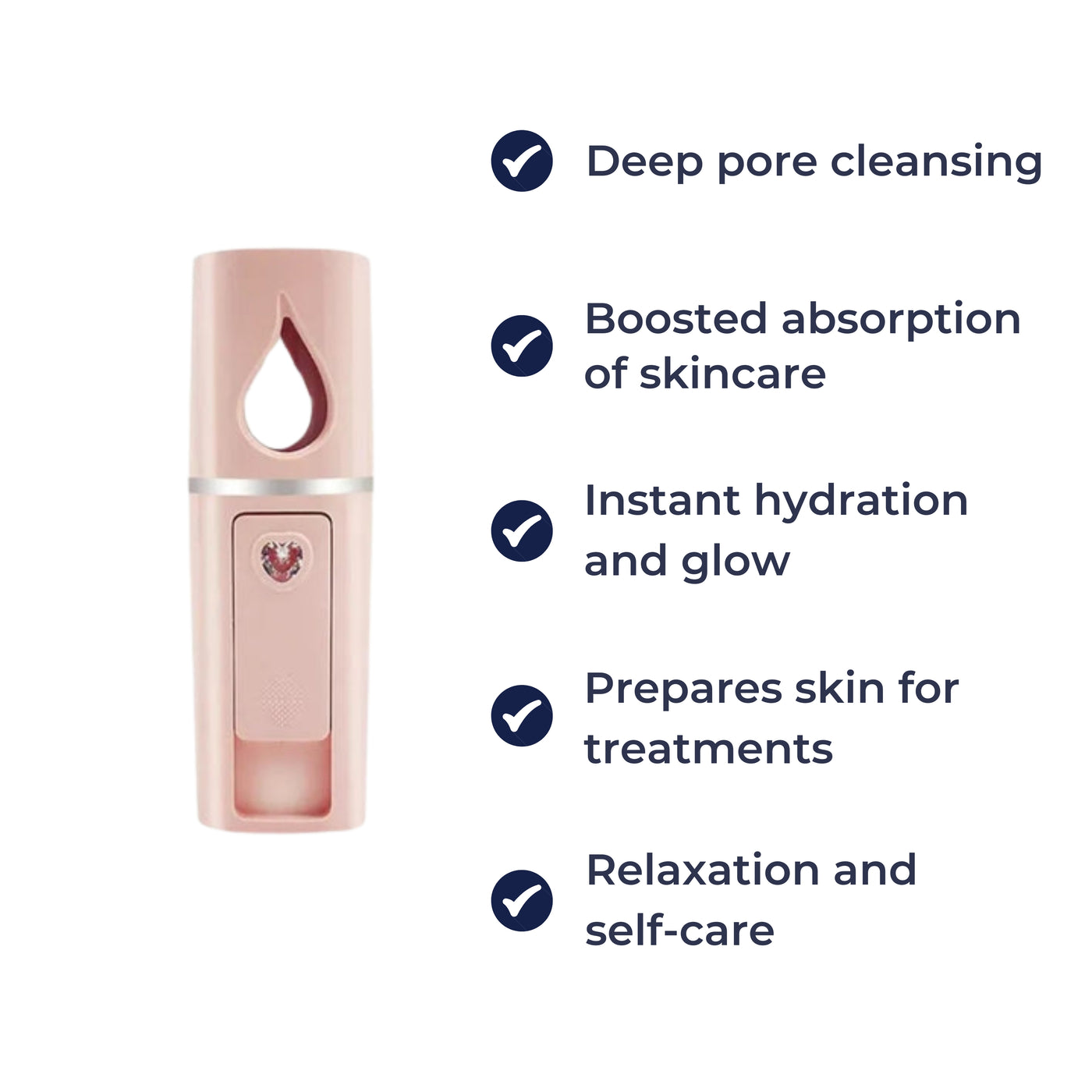 HydraMist | Facial Steamer – Deep Hydration Nano Mist – USB Rechargeable Handheld – Travel & Home Skincare