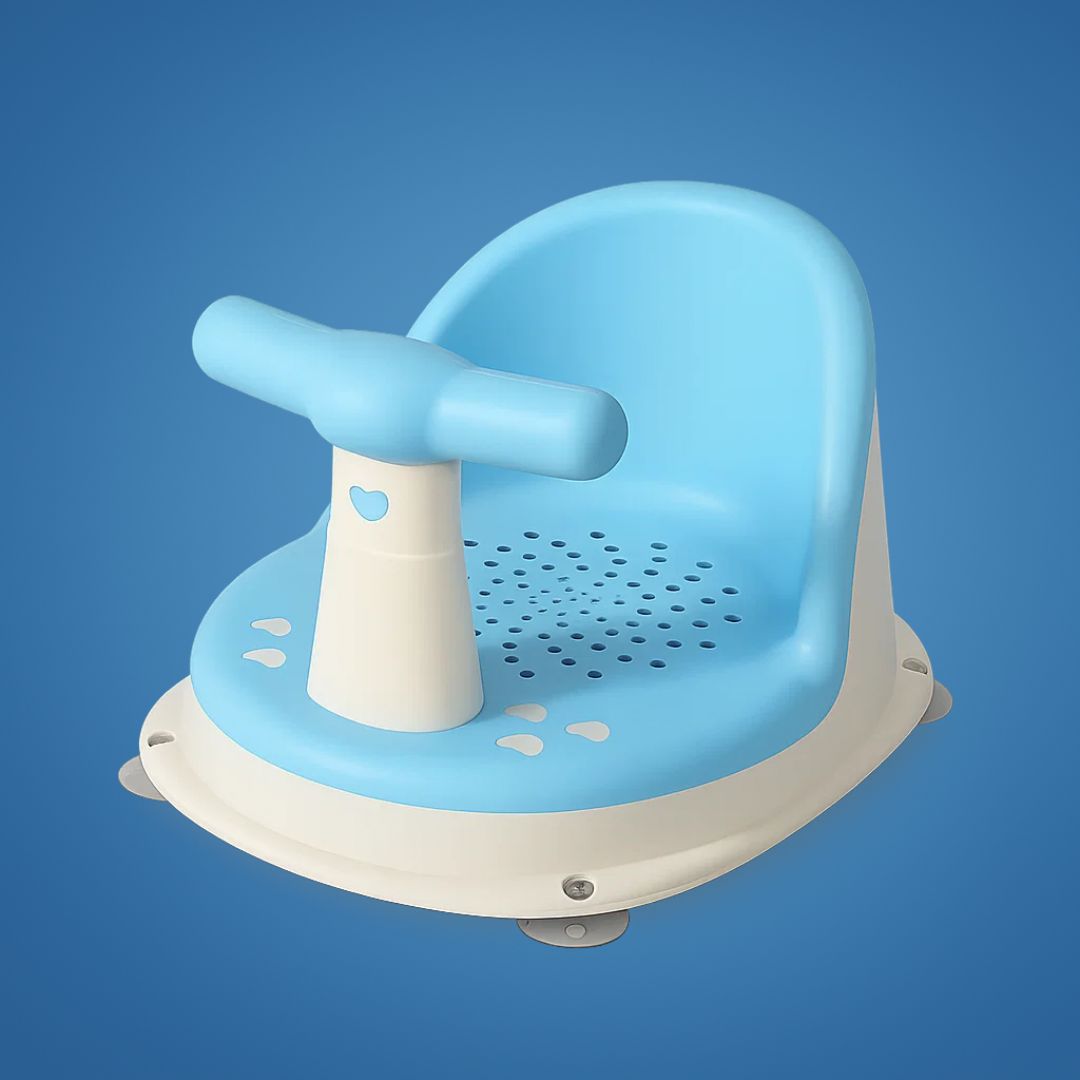 AquaSure | Non‑Slip Baby Bath Seat – Stainless Suction Cups – Premium Soft Cushion – Hands‑Free Parent Use