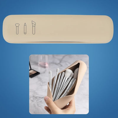 BrushVault | Travel Makeup Brush Bag – Organise & Protect Your Brushes – Dust- & Water-Resistant Silicone Case – Keep Clean & Tangle-Free