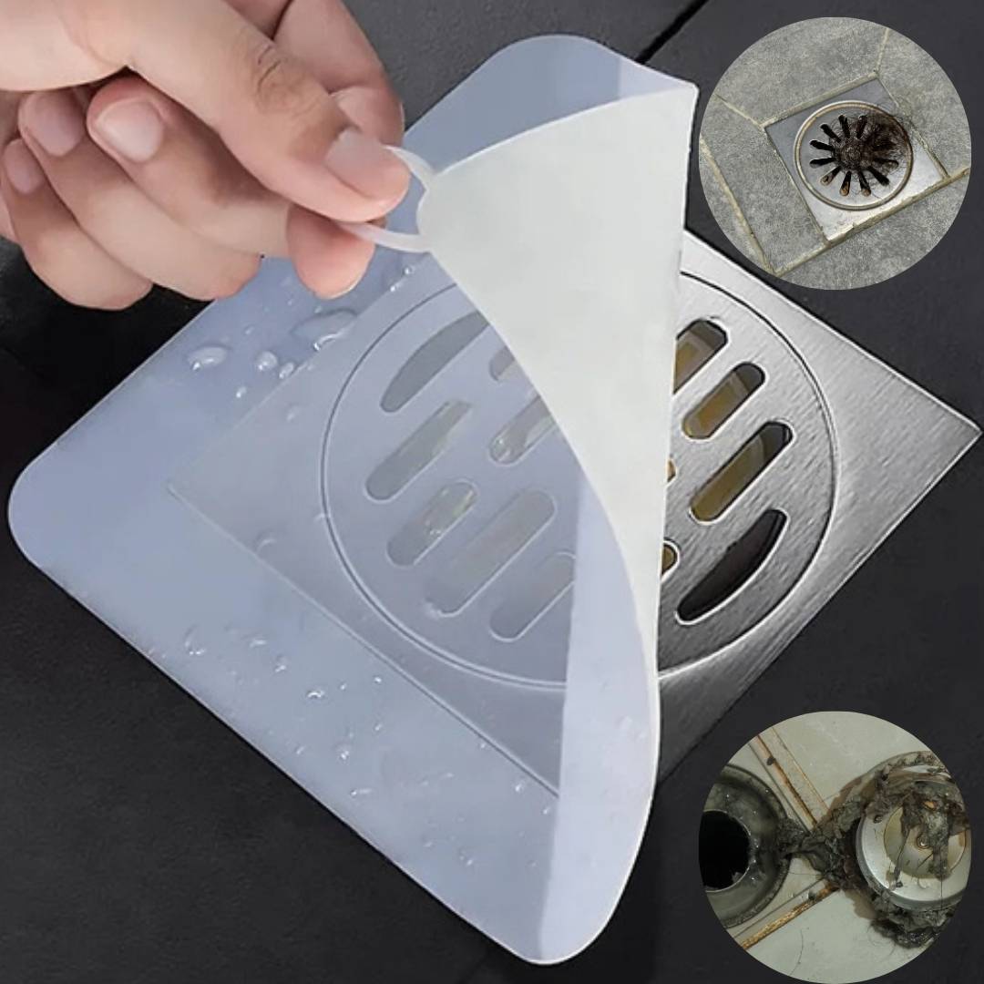 EcoFlow Shower Drain Silicone Cover | Anti Odour Mat - Catches Hair and Debris - Prevents Clogs in the Shower