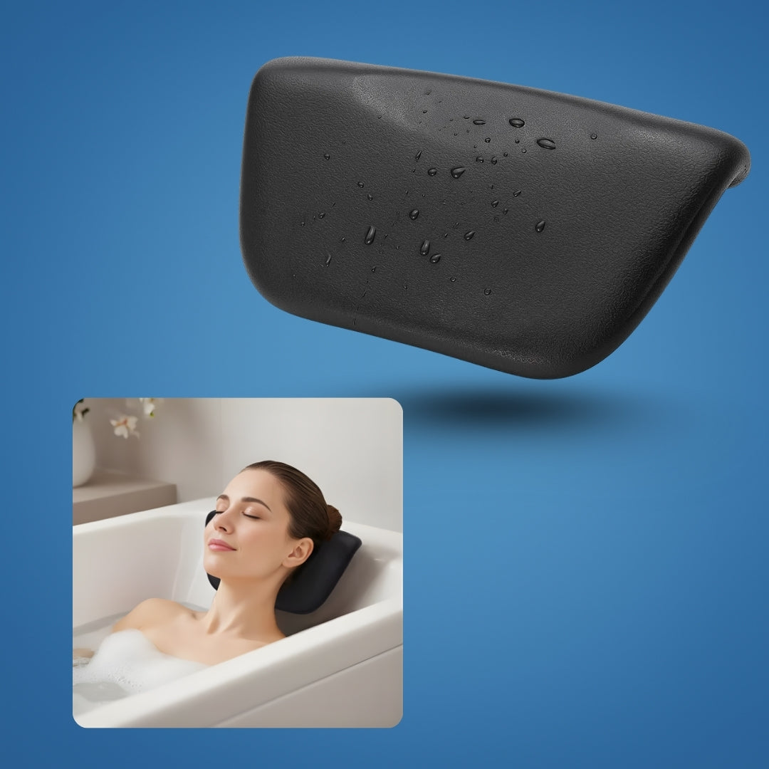 BathEase | Waterproof Bath Pillow – Neck & Head Support – Quick‑Dry Comfort – Non‑Slip Suction – Full‑Body Relief & Spa‑Like Relaxation at Home