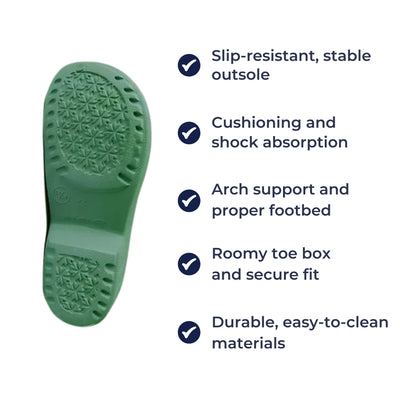 ShiftEase | Nursing Clogs – Slip-Resistant Safety – Breathable EVA Cushioning – Comfort for Long Shifts in Hospitals