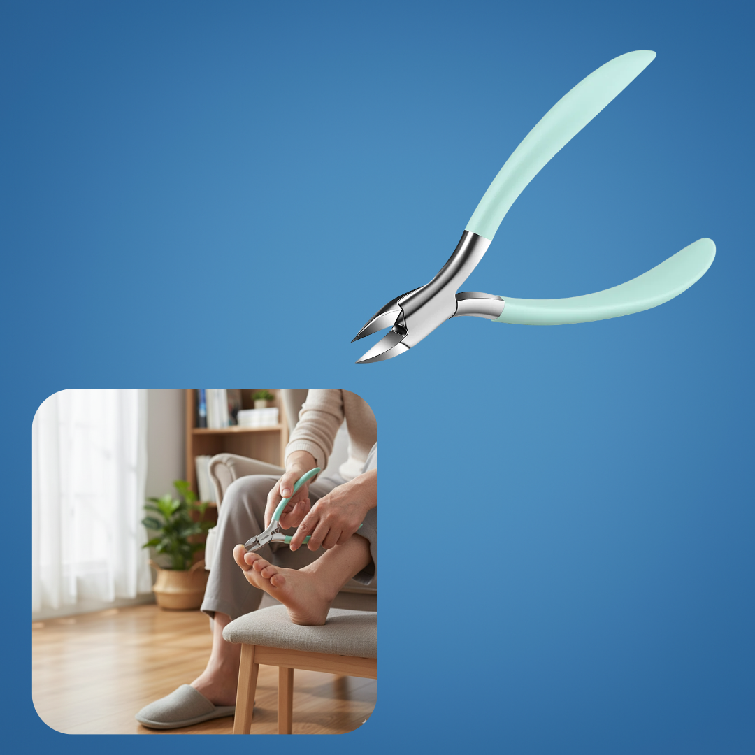 TrueTrim | Toenail Nipper – Precision for Thick & Ingrown Nails – Rust-Proof Stainless Steel Curved Blade + Magnetic Cover – Safe Grooming