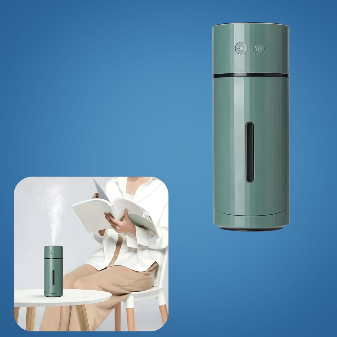 AeroMist | Portable Aromatherapy Humidifier – Ultra Quiet – 90° Tilt Rotation – Relieves Dry Air & Enhances Sleep in Bedroom or Office