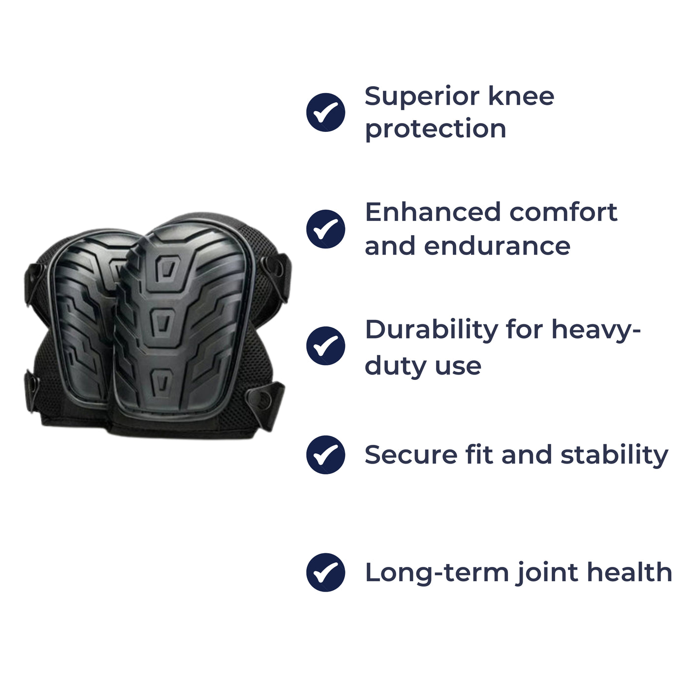 WorkGuard | Construction Knee Pads – Gel Cushion Impact Protection – Breathable Heavy-Duty Design – All-Day Comfort for Trades