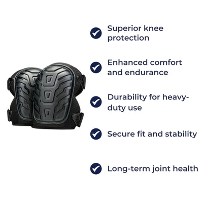 WorkGuard | Construction Knee Pads – Gel Cushion Impact Protection – Breathable Heavy-Duty Design – All-Day Comfort for Trades