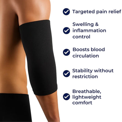 JointEase | Compression Elbow Sleeve – Pain & Swelling Relief – Breathable Lightweight Support – Injury Recovery – Sports & Everyday Comfort