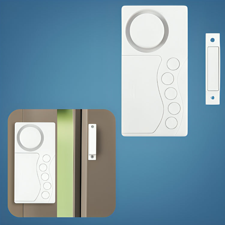 SecureSense | Door Opening Alarm Sensor – Instant Alert Modes – 108dB Loud Slim Design – Easy Install – Protect Kids & Home Security