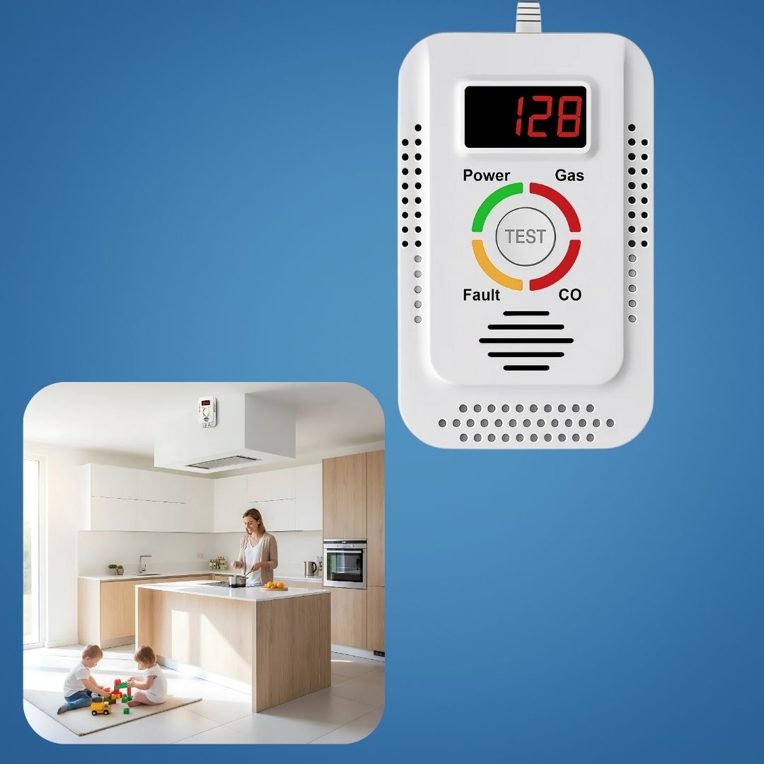 SafeSense | Carbon Monoxide Detector – Digital Display – 85dB Loud Alarm – Home Safety Device – Early Warning Protection for Family