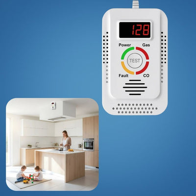SafeSense | Carbon Monoxide Detector – Digital Display – 85dB Loud Alarm – Home Safety Device – Early Warning Protection for Family