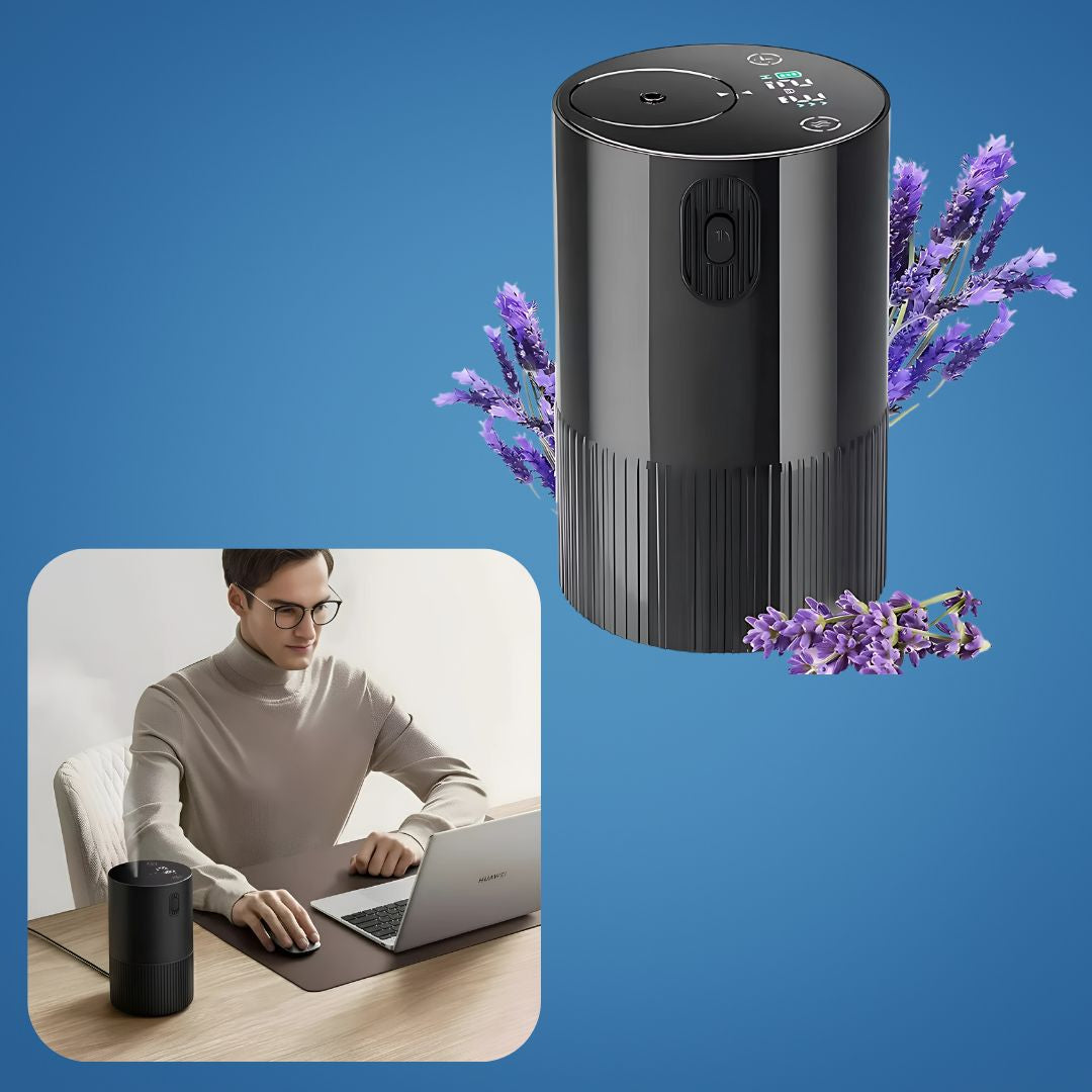 AuraEase | Portable Diffuser – Rechargeable Quiet Mist – 10 ml Silent Timer – Relaxing Aromatherapy for Sleep Stress Relief Office Travel