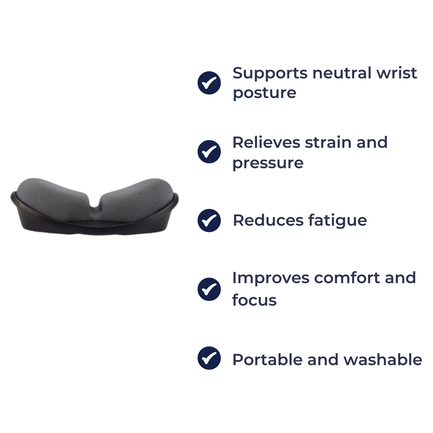 WristEase | Ergonomic Wrist Rest – Pain Relief Support – Memory Foam Cushioned Non-slip – Office and Gaming