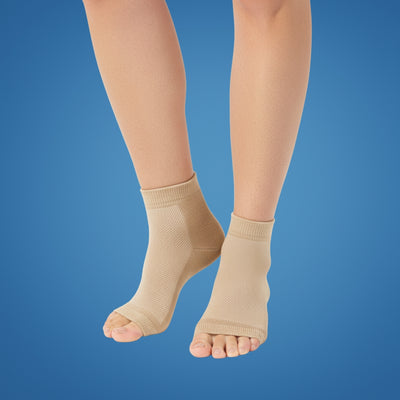 HeelEase | Gel Heel Repair Socks – Moisturising Gel Lining – Cushioned Open-Toe – Softens Cracked Heels Overnight – For Foot Relief Comfort