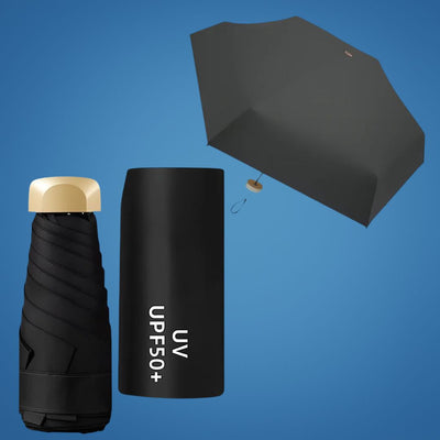 UrbanBrolly | Mini UV Folding Umbrella – UPF 50+ Sun Protection – Water‑Repellent – Lightweight Pocket‑Size Travel Use