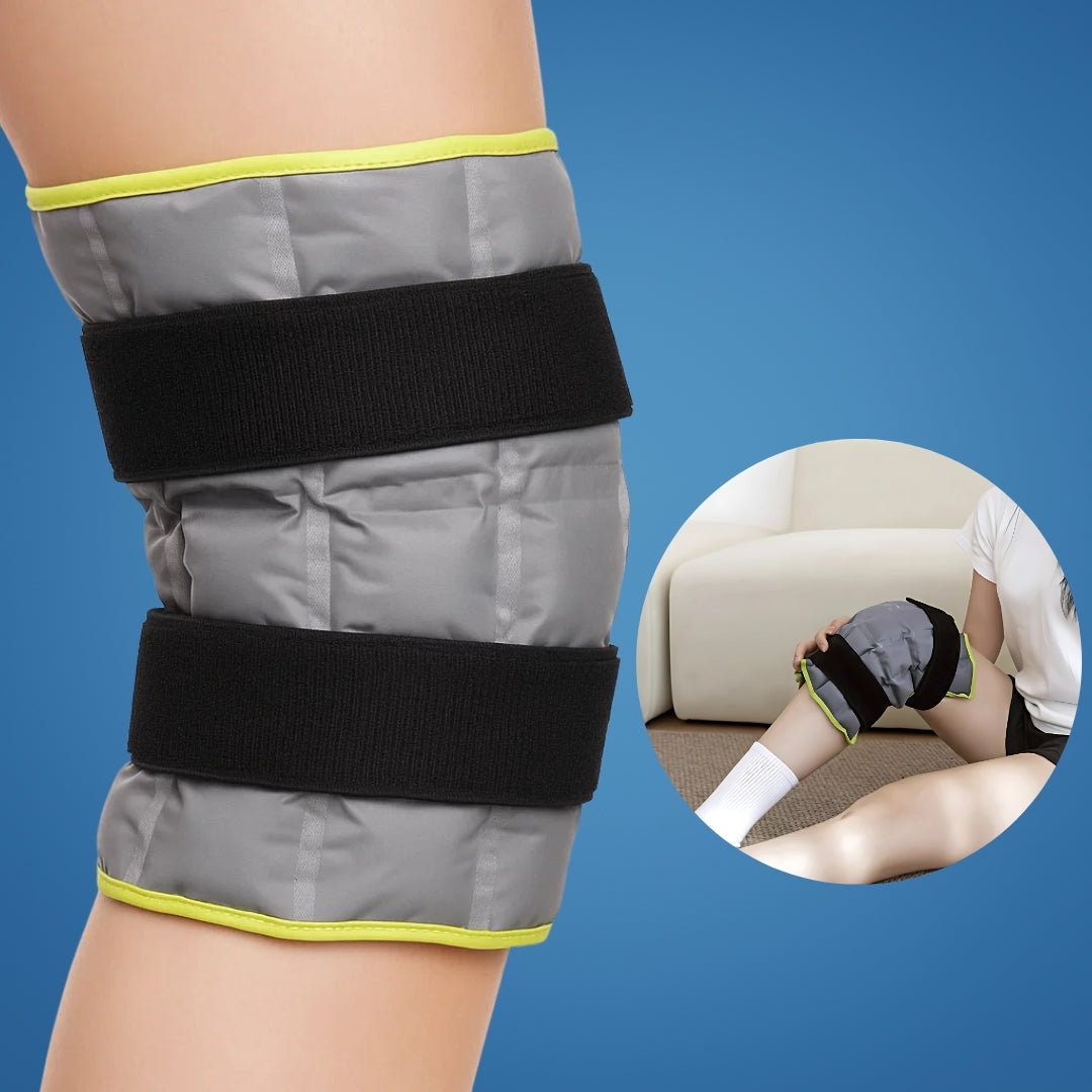 CryoRelief | Knee Ice Pack Wrap – Cold Therapy – Flexible Gel Bead Wrap – Reduces Swelling – Relieves Pain – Speeds Injury Recovery