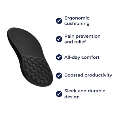 ErgoEase | Wrist Rest Mouse Pad – Relieves Wrist Pain – Cushioned Non-Slip Base – For Office Work & Gaming