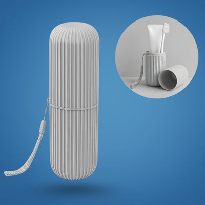 PackDental | Travel Toothbrush Case – Mouthwash Cup Included – Compact Dust‑proof Design – Hygienic Oral Care for Travel & Holidays