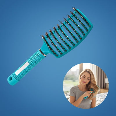 GleamGlide | Detangling Hair Brush – Quick Knot‑Free Detangling – Nylon Bristles with Scalp Massage Tips – For Thick or Curly Hair