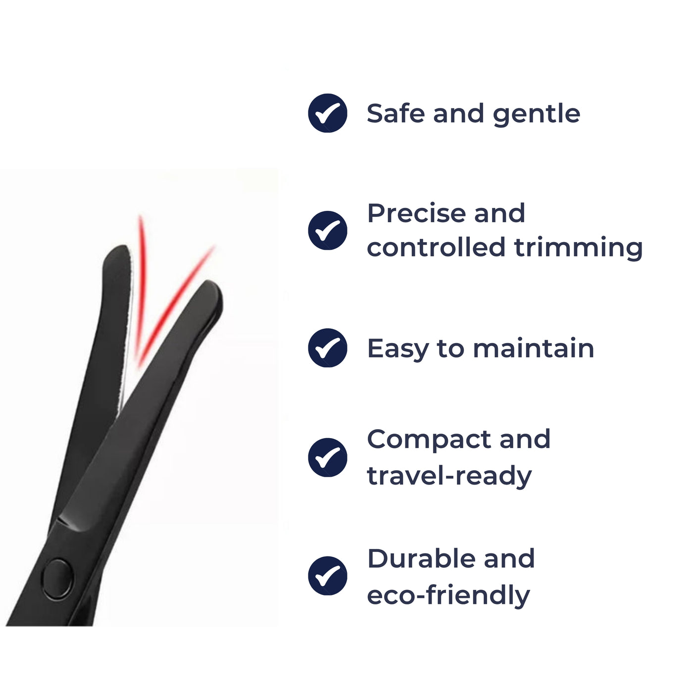 SafeTrim | Nose Hair Scissors – Rounded Tip Safety – Rust-Resistant Stainless Steel – Painless Grooming for Men & Women