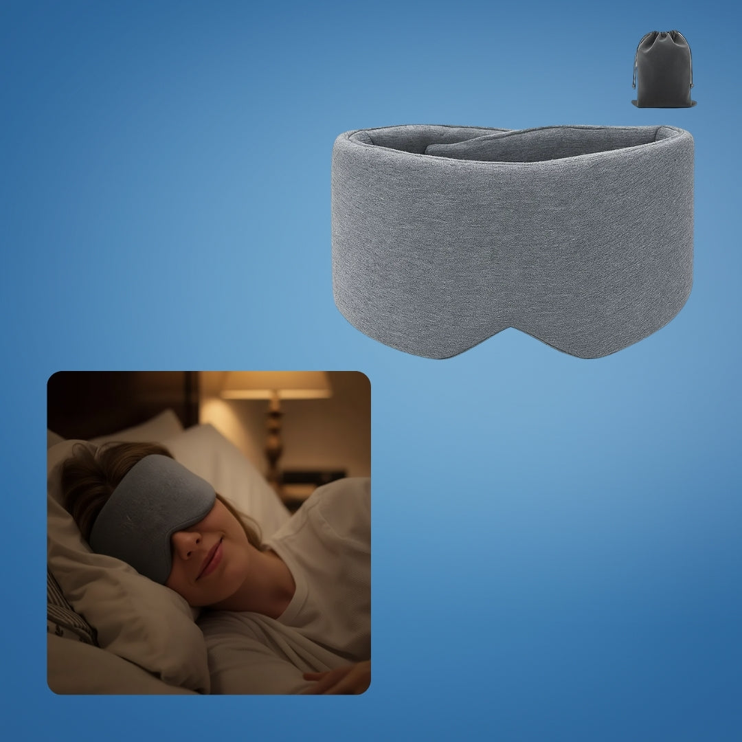 Sleepright | Blackout Sleep Mask – Total Light Blocking – Soft Cotton Comfort – Breathable Fit – Blocks All Light for Travel, Naps & Deep Sleep