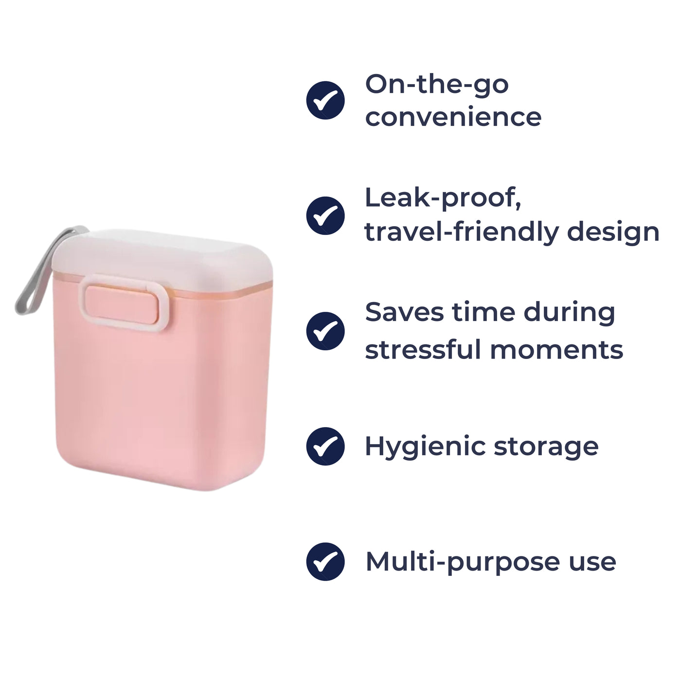 FeedEase | Baby Milk Powder Container – Airtight Spill-proof Seal – Food-grade Durable Design – Travel & Daycare