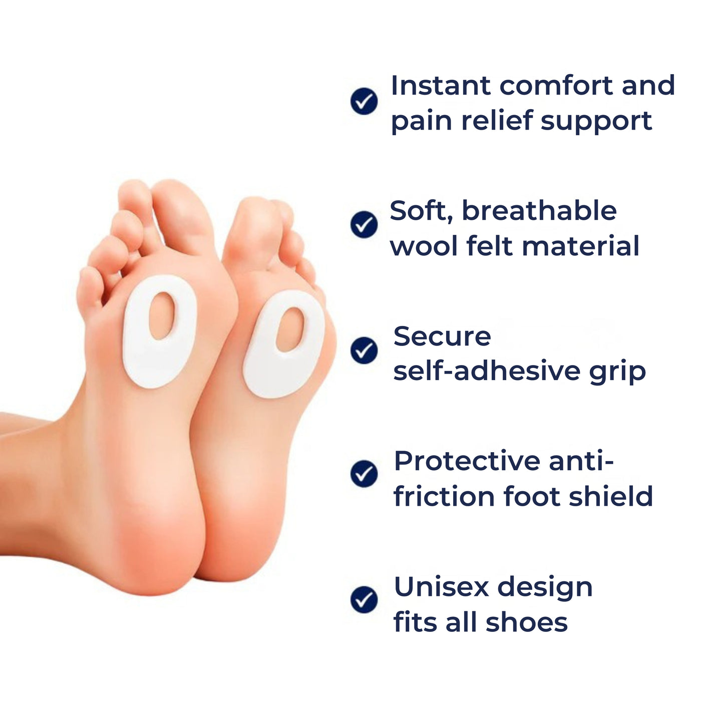 CushionStep | Foot Corn & Callus Pads – Pressure-Relief Gel Barrier – Soft Felt Adhesive Design – Shoe-Rubbing & Walking Relief for Men & Women