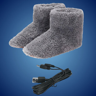 HeatComfort | Electric Heated Slippers – Soft Fleece – USB Charging – Soothes Cold Feet