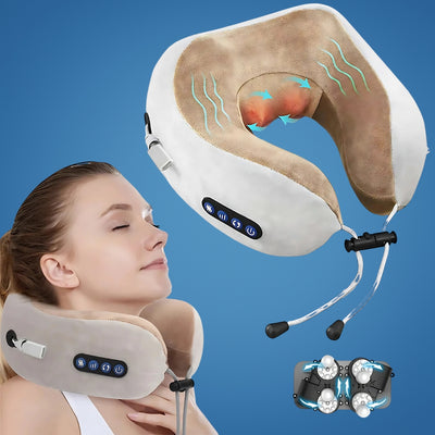 Eleviva | U-Shaped Neck Massager – Travel Pillow with Memory Foam – Elevation – Back Support – Snoring – Legs – Relaxation