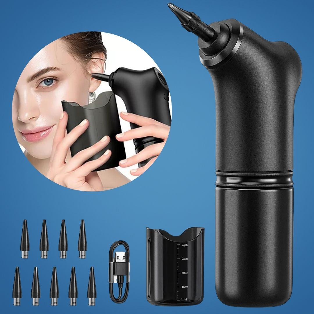 AquaCleanse | Electric Ear Wax Remover – Adjustable Water Jet – Silicone Tip – Warm Irrigation for Families