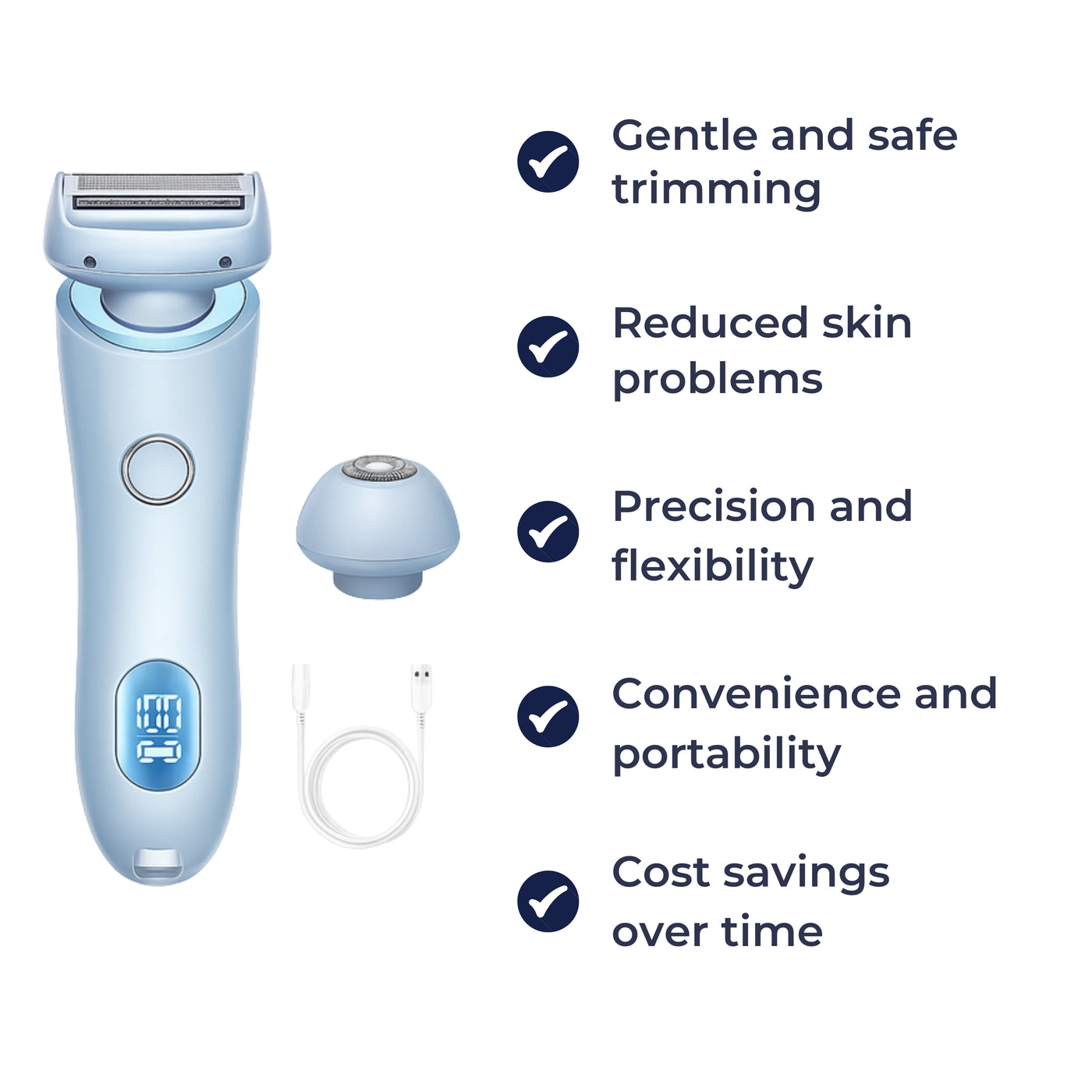 SilkGuard | Bikini Trimmer – Irritation-free Gentle Shave – Waterproof Wet & Dry – Precision Head – Women with Sensitive Skin