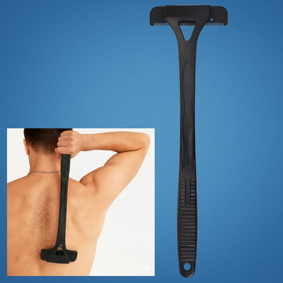 BackEase | Back Hair Shaver – Extra-Long Handle Reach – Sharp Stainless Blades – Smooth Pain-Free Shave – Effortless DIY Grooming for Men