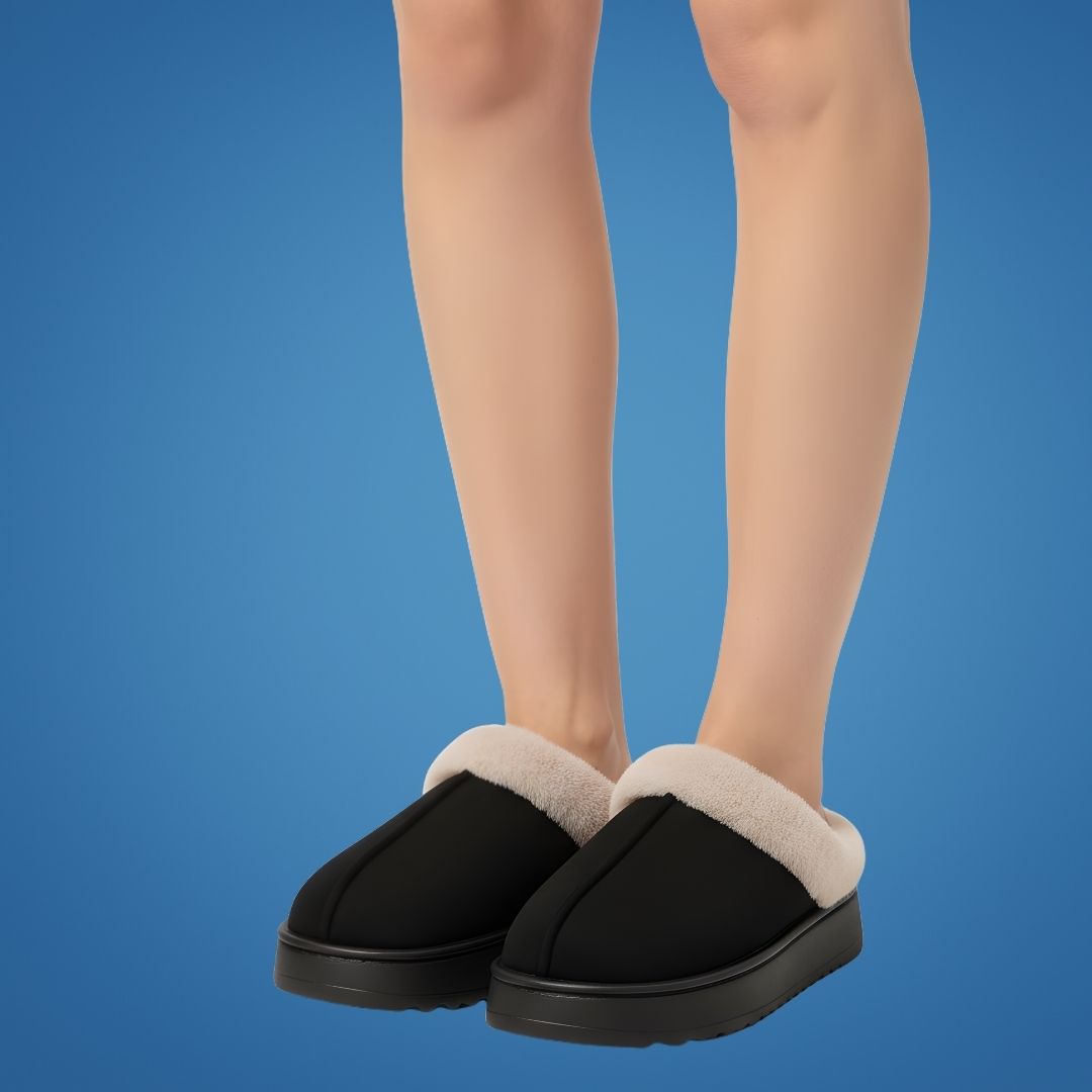 SnugSole | Warm Slippers – Thick Cushioned Sole – Plush Lining – Non-Slip Design – Maximum Comfort & Foot Support for Women Indoors