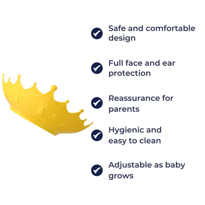 GentleGuard | Baby Shower Shield – No Tears Bathing – Adjustable Waterproof Visor – Safe Hair Wash for Toddlers