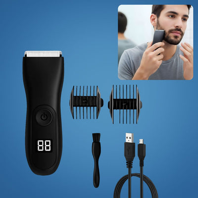 SkinGroom | Body Hair Trimmer – Waterproof – Ceramic Blade – Painless Cordless Grooming for Men – Smooth Results, No Nicks or Irritation