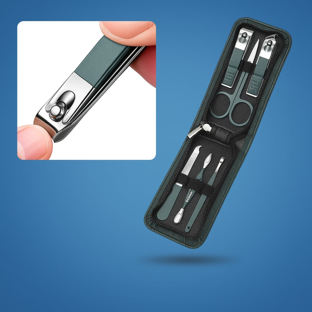 NailEase | 6‑Piece Nail Care Kit – Precise Nail Trimming – Durable Stainless Steel – Compact Design – Ideal for Travel, Home & Everyday Grooming