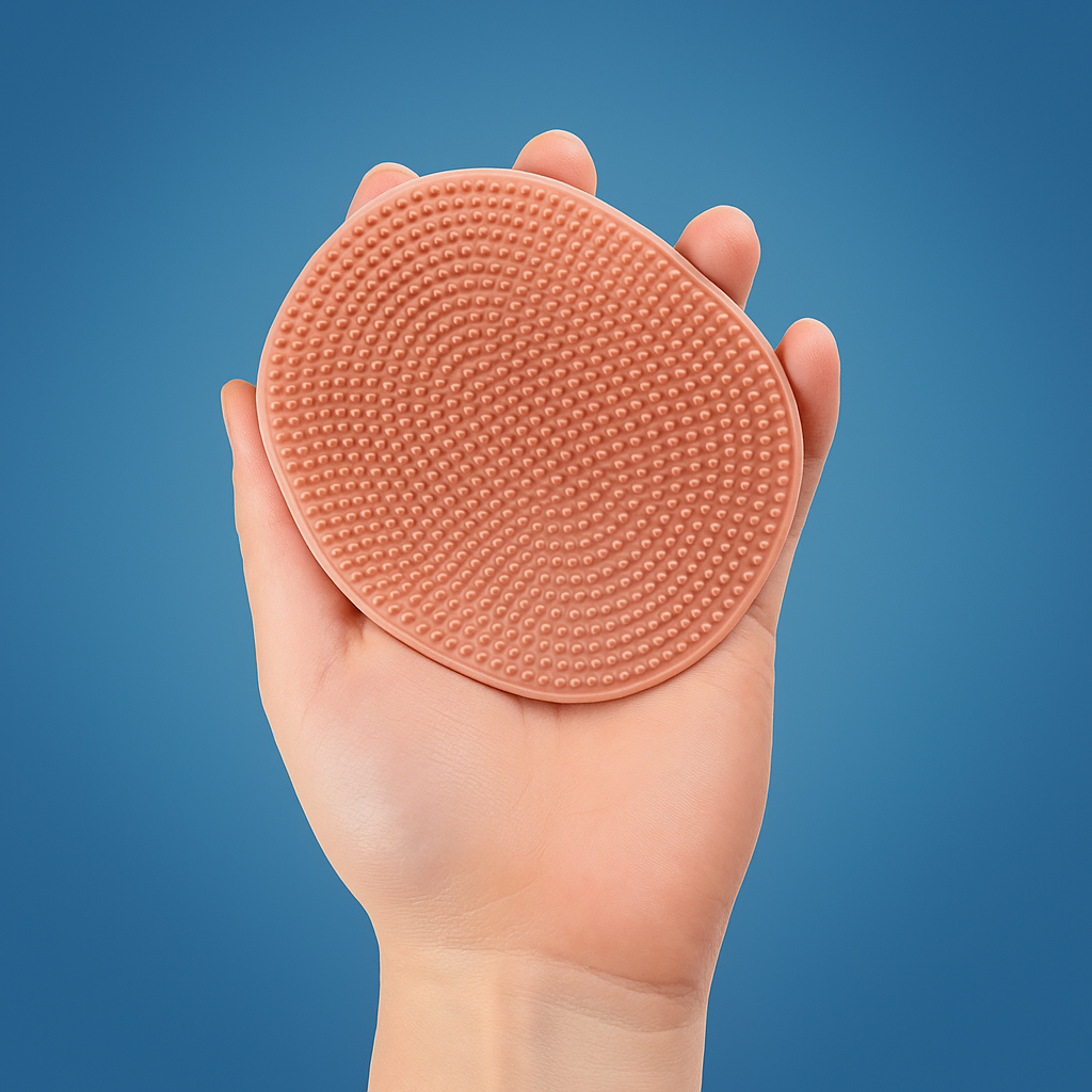 SilkPulse | Silicone Body Scrubber Bath Exfoliating Brush – Hygienic Deep Cleanse – Soft Silicone Bristles – Sensitive Skin Users